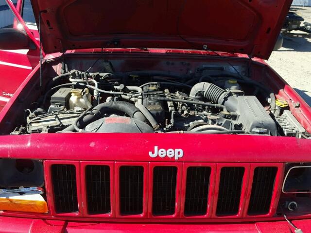 1J4FF68S7XL640887 - 1999 JEEP CHEROKEE S RED photo 7