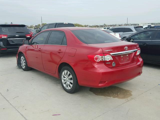 5YFBU4EEXDP212179 - 2013 TOYOTA COROLLA BA RED photo 3