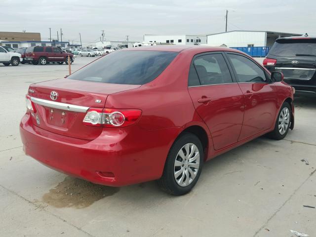 5YFBU4EEXDP212179 - 2013 TOYOTA COROLLA BA RED photo 4