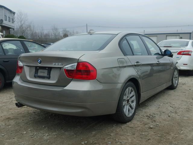 WBAVA33577KX80585 - 2007 BMW 328 I BEIGE photo 4