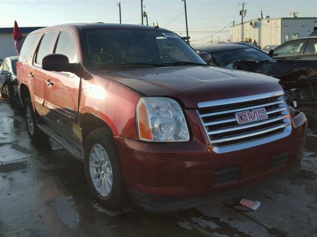 1GKFK13588R184309 - 2008 GMC YUKON HYBR MAROON photo 1