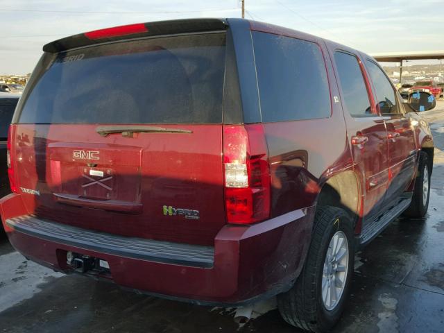 1GKFK13588R184309 - 2008 GMC YUKON HYBR MAROON photo 4