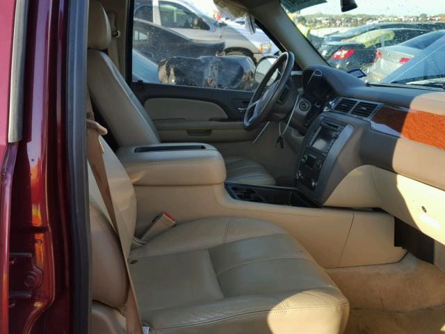 1GKFK13588R184309 - 2008 GMC YUKON HYBR MAROON photo 5