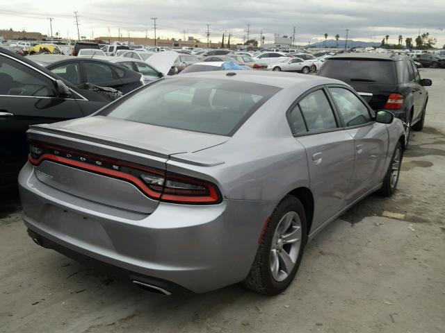 2C3CDXBGXFH795619 - 2015 DODGE CHARGER SE GRAY photo 4