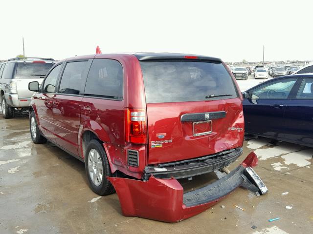 2D4RN4DE5AR439968 - 2010 DODGE GRAND CARA RED photo 3