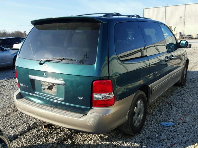 KNDUP131436426878 - 2003 KIA SEDONA EX GREEN photo 4