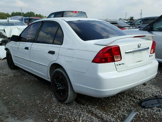 1HGES16591L067349 - 2001 HONDA CIVIC WHITE photo 3