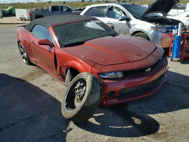 2G1FD3D33F9297518 - 2015 CHEVROLET CAMARO LT RED photo 1