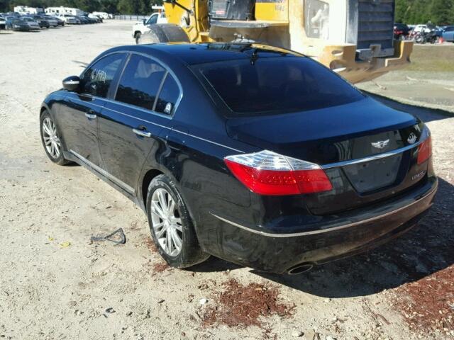 KMHGC4DF9BU119278 - 2011 HYUNDAI GENESIS BLACK photo 3