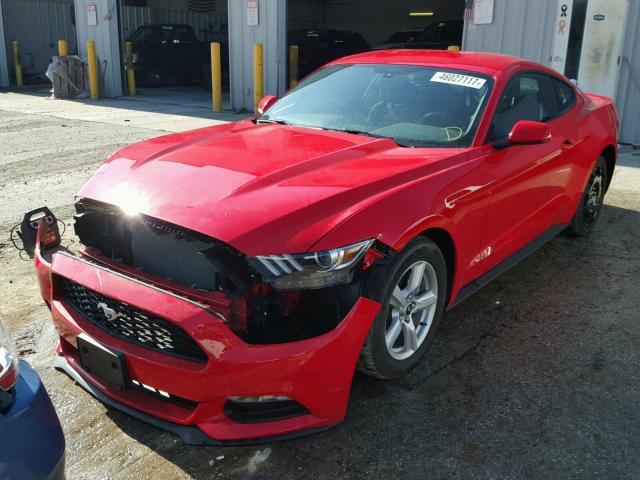 1FA6P8AM5H5277365 - 2017 FORD MUSTANG RED photo 2