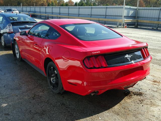 1FA6P8AM5H5277365 - 2017 FORD MUSTANG RED photo 3