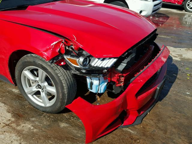 1FA6P8AM5H5277365 - 2017 FORD MUSTANG RED photo 9