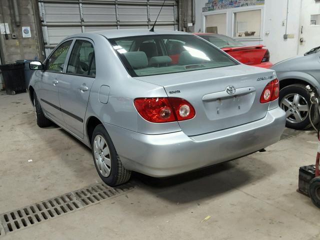 1NXBR32E75Z506025 - 2005 TOYOTA COROLLA CE SILVER photo 3