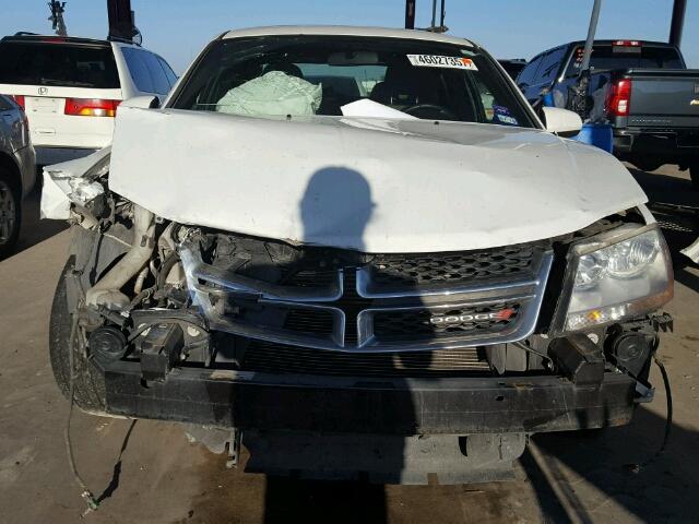 1C3CDZCB6DN662715 - 2013 DODGE AVENGER SX WHITE photo 9