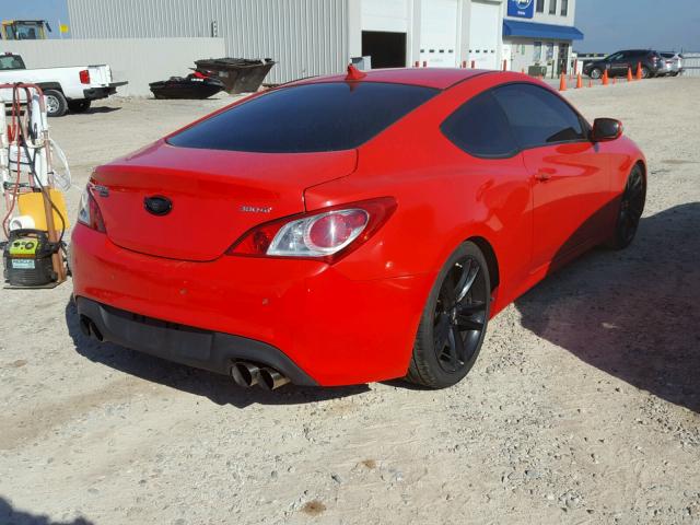 KMHHU6KH6AU008204 - 2010 HYUNDAI GENESIS CO RED photo 4