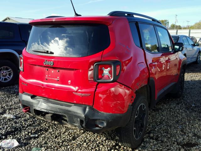 ZACCJBCT2FPB27475 - 2015 JEEP RENEGADE T RED photo 4