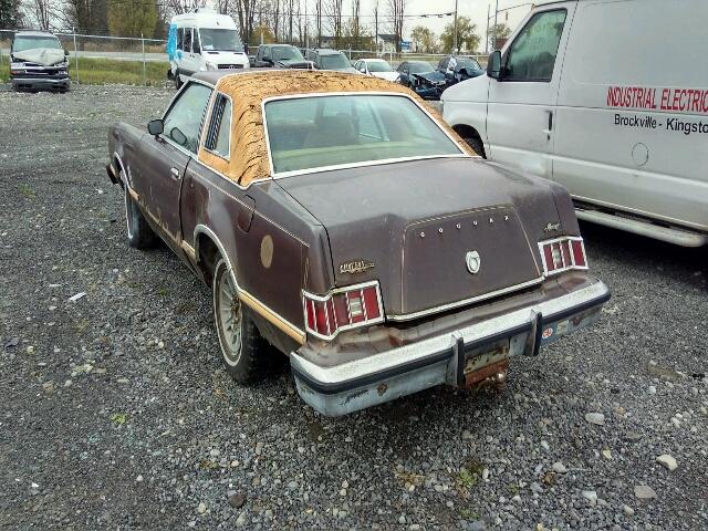 8H93H704220 - 1978 MERCURY COUGAR BROWN photo 3