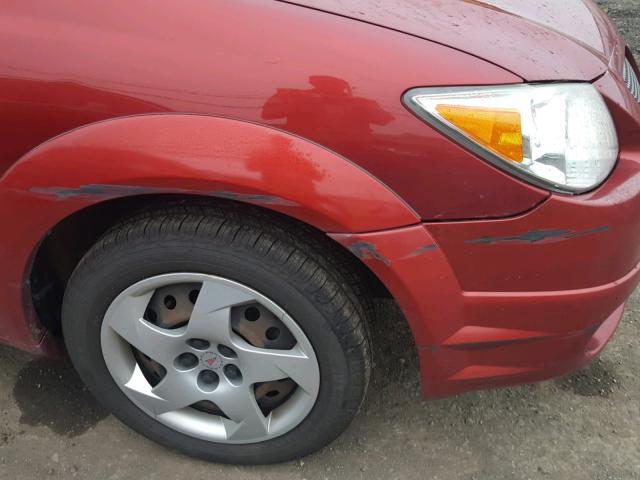 5Y2SL63865Z400507 - 2005 PONTIAC VIBE RED photo 9