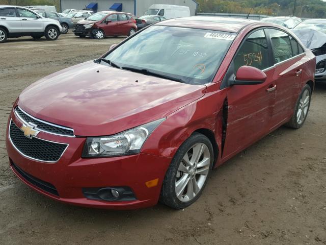 1G1PH5SC5C7366147 - 2012 CHEVROLET CRUZE LTZ MAROON photo 2