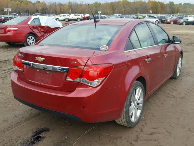 1G1PH5SC5C7366147 - 2012 CHEVROLET CRUZE LTZ MAROON photo 4