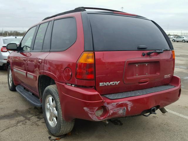 1GKDT13S052291188 - 2005 GMC ENVOY BURGUNDY photo 3