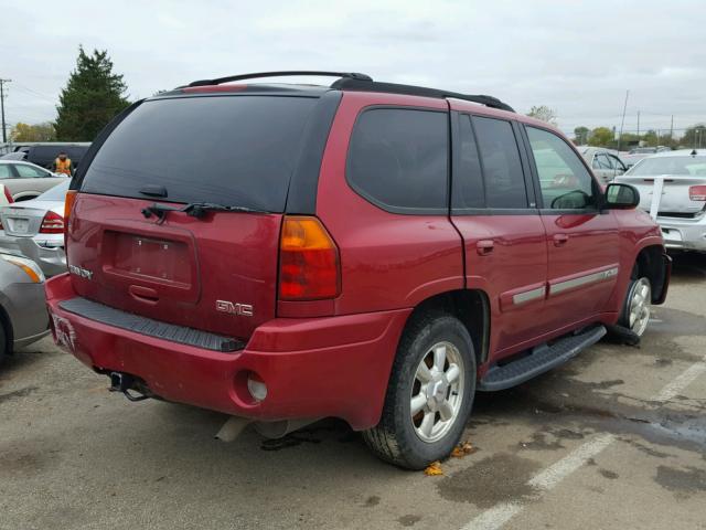 1GKDT13S052291188 - 2005 GMC ENVOY BURGUNDY photo 4