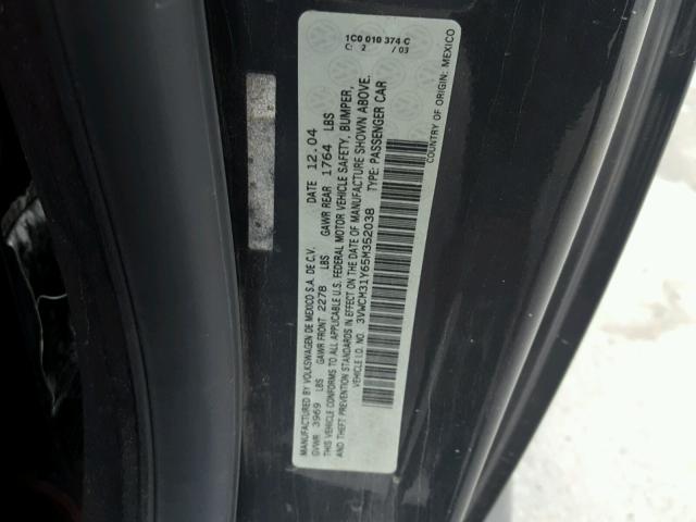 3VWCM31Y65M352038 - 2005 VOLKSWAGEN NEW BEETLE ნაცრისფერი ფოტო 10