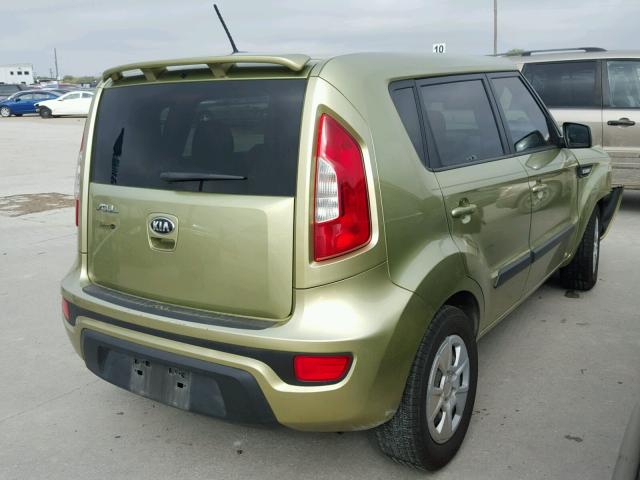 KNDJT2A51D7616790 - 2013 KIA SOUL GREEN photo 4