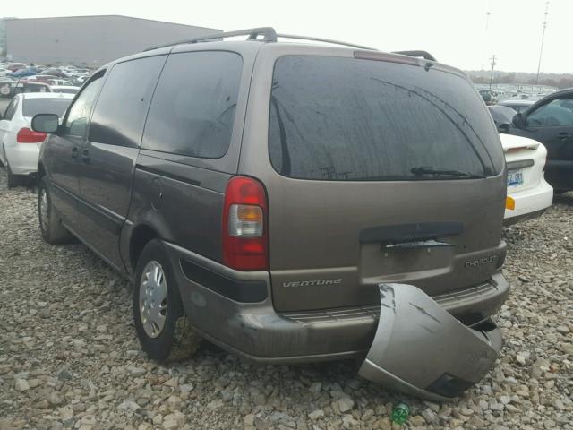 1GNDX03E42D119743 - 2002 CHEVROLET VENTURE BROWN photo 3