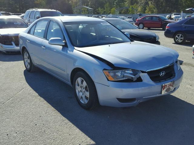 5NPET46C18H392717 - 2008 HYUNDAI SONATA BLUE photo 1