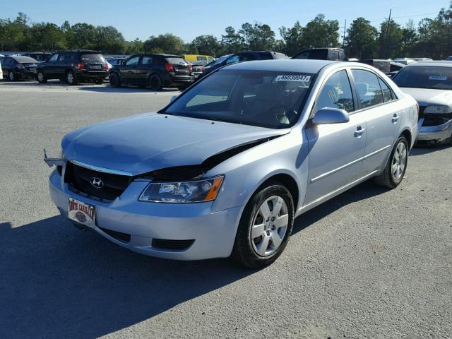 5NPET46C18H392717 - 2008 HYUNDAI SONATA BLUE photo 2