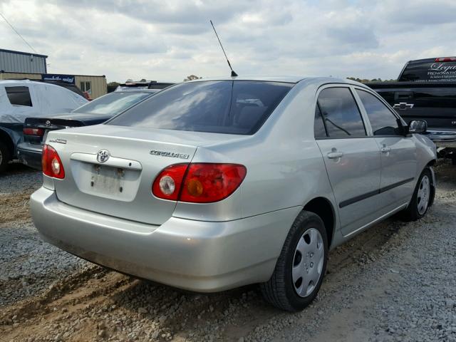 JTDBR32E442040021 - 2004 TOYOTA COROLLA CE SILVER photo 4