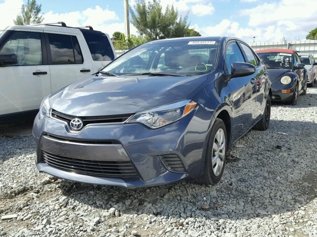 2T1BURHE0GC665742 - 2016 TOYOTA COROLLA L GRAY photo 2