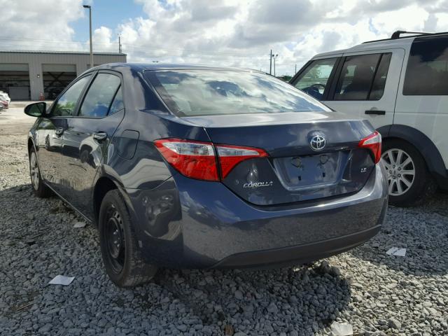 2T1BURHE0GC665742 - 2016 TOYOTA COROLLA L GRAY photo 3