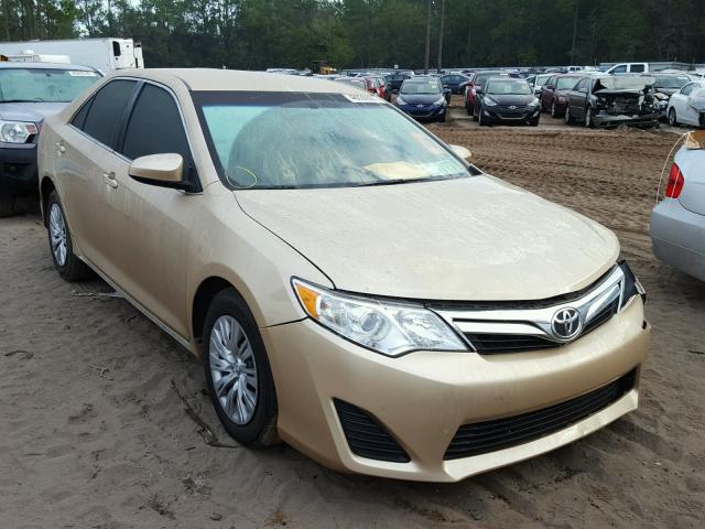 4T1BF1FK2CU030258 - 2012 TOYOTA CAMRY BASE GOLD photo 1