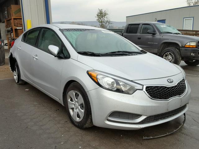 KNAFK4A61F5435262 - 2015 KIA FORTE LX SILVER photo 1