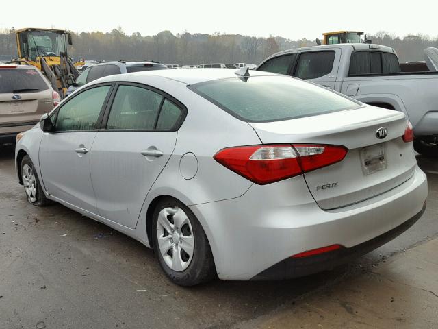 KNAFK4A61F5435262 - 2015 KIA FORTE LX SILVER photo 3