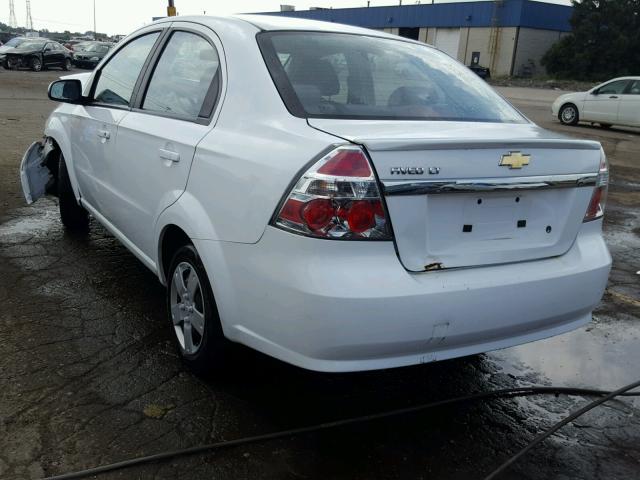 KL1TD5DE4BB130043 - 2011 CHEVROLET AVEO LS WHITE photo 3