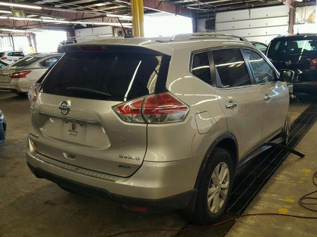 5N1AT2MV6EC807749 - 2014 NISSAN ROGUE S SILVER photo 4