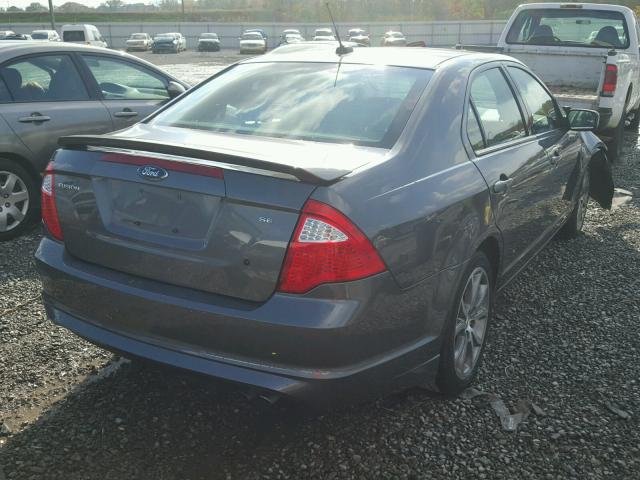 3FAHP0HA3CR325117 - 2012 FORD FUSION SE CHARCOAL photo 4