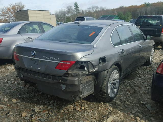 WBAHN83537DT68618 - 2007 BMW 750 GRAY photo 4