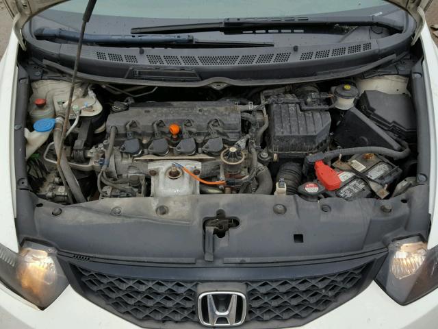 2HGFG12899H526779 - 2009 HONDA CIVIC EX WHITE photo 7