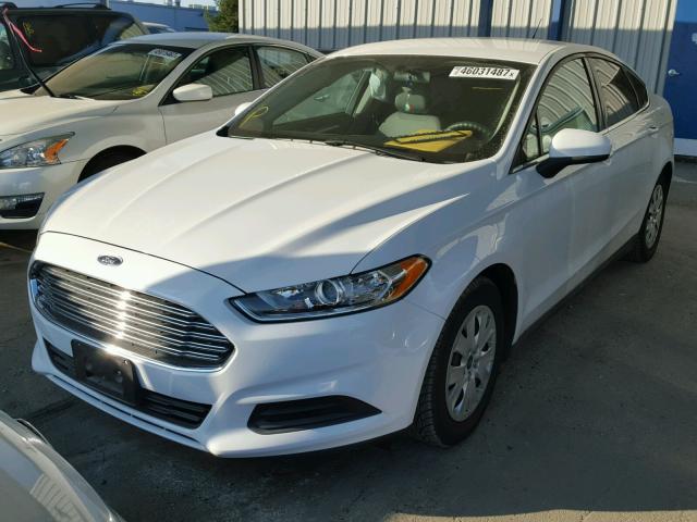 3FA6P0G74ER242148 - 2014 FORD FUSION S WHITE photo 2