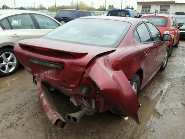 2G2WP522541118660 - 2004 PONTIAC GRAND PRIX MAROON photo 4