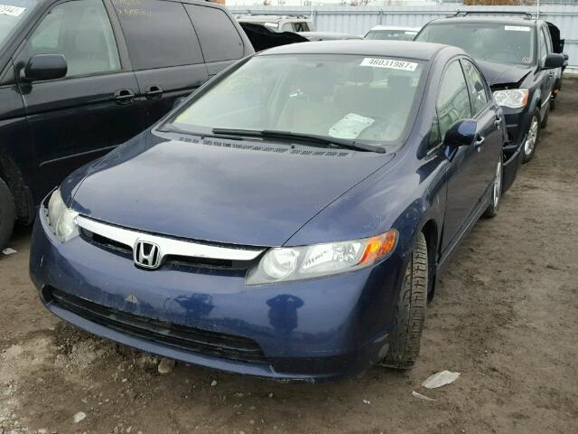 2HGFA165X6H029687 - 2006 HONDA CIVIC LX BLUE photo 2