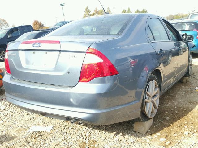 3FAHP0JA9CR262826 - 2012 FORD FUSION SEL BLUE photo 4