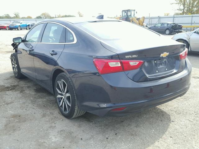 1G1ZE5ST3HF183165 - 2017 CHEVROLET MALIBU LT BLUE photo 3