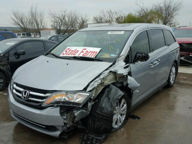 5FNRL5H68GB095942 - 2016 HONDA ODYSSEY EX SILVER photo 2