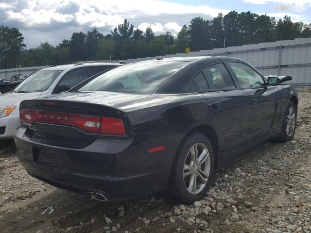 2C3CDXFG3DH722812 - 2013 DODGE CHARGER V6 BLACK photo 4