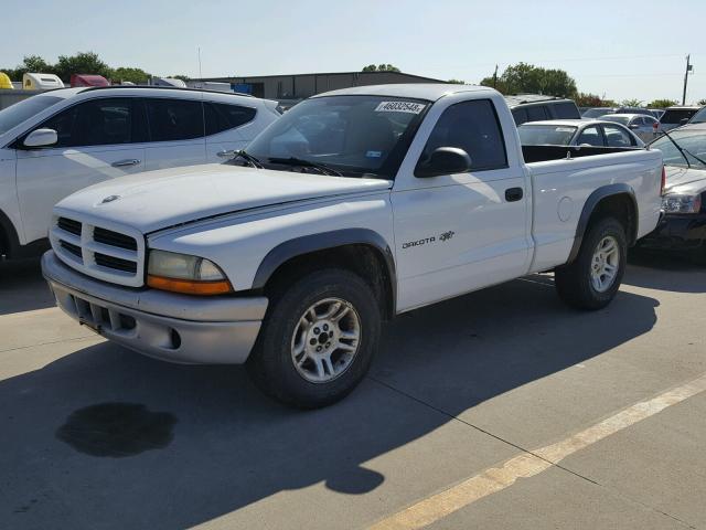 1B7FL16X92S719489 - 2002 DODGE DAKOTA BAS WHITE photo 2